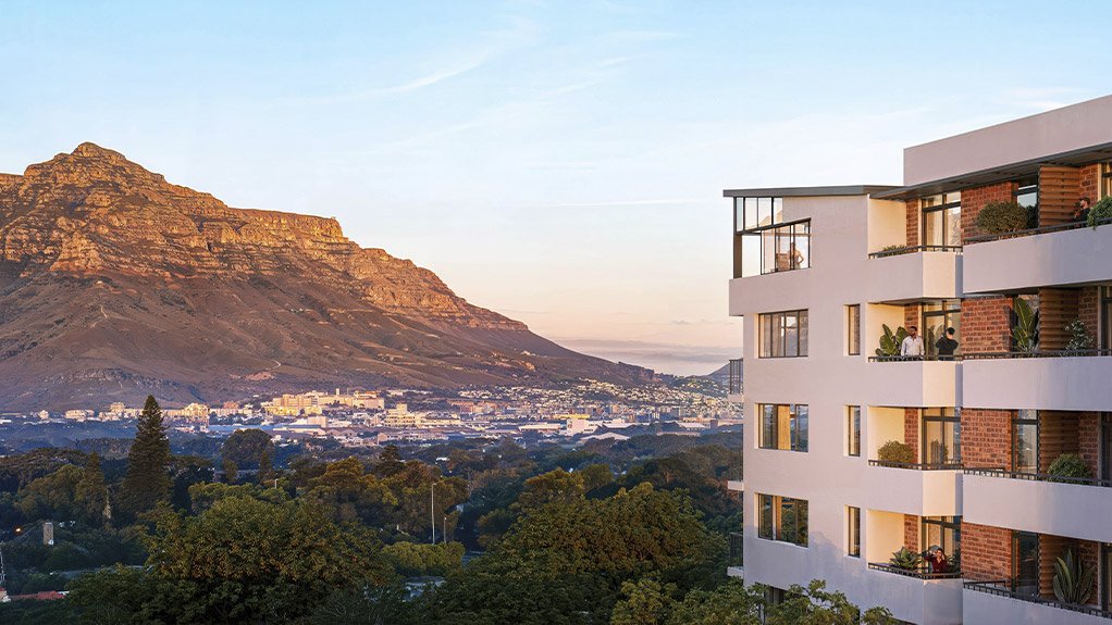 Artist’s impression of The Signal, Concor’s latest residential block in Conradie Park, set above The Pines Shopping Centre in Cape Town