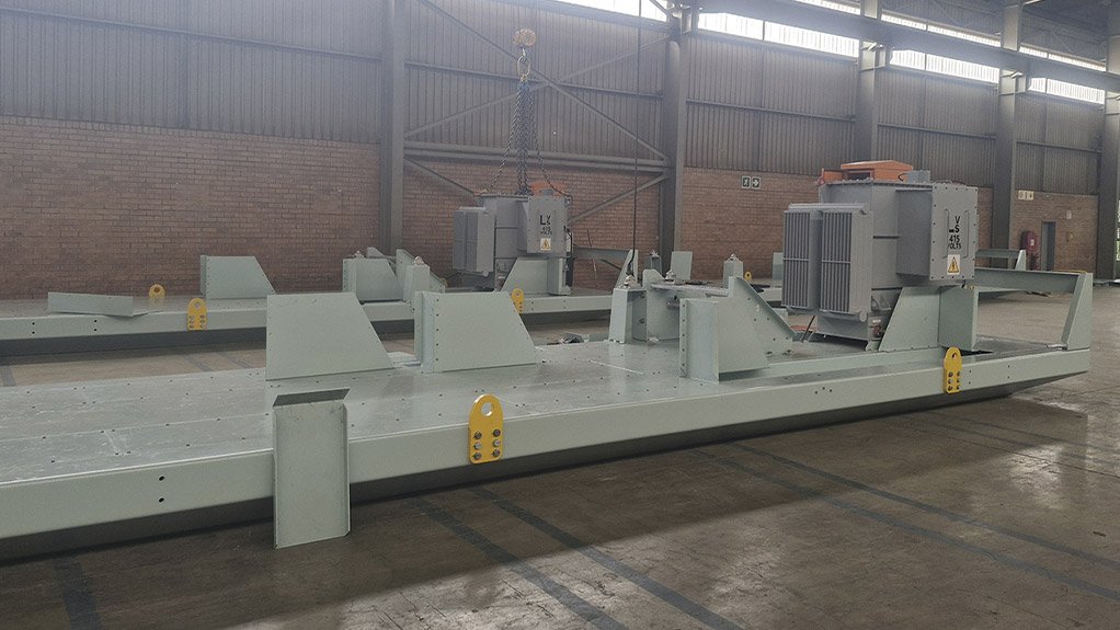 Skid mounting was selected for seven 800 kVA transformers to streamline handling and positioning on site