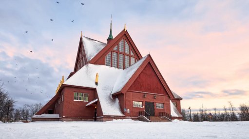 Wooden church sets off on slow Swedish road trip to escape mining subsidence