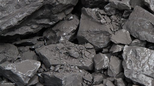 A stockpile of coal
