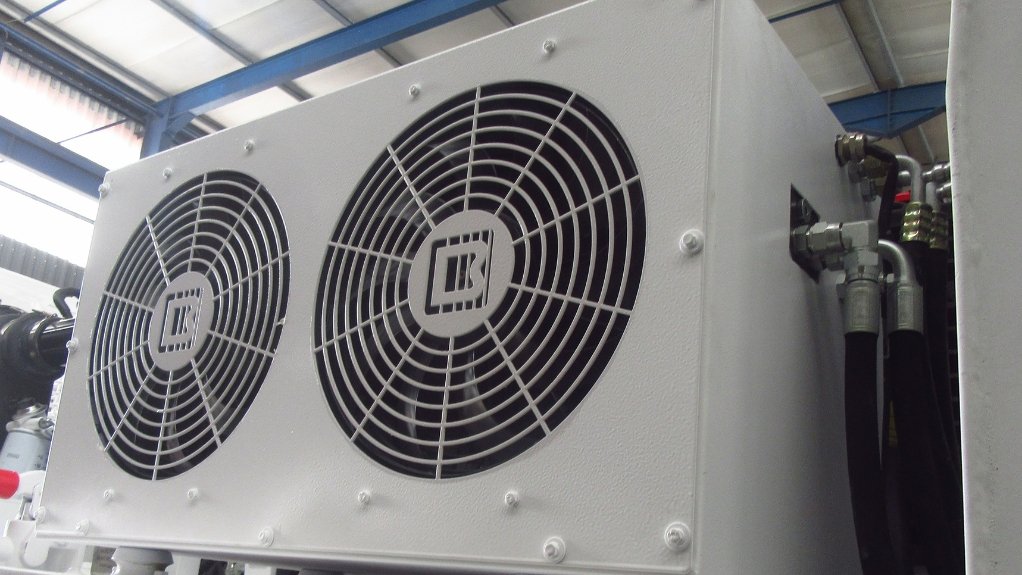 White HVAC unit close up