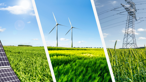 An image of solar and wind power assets