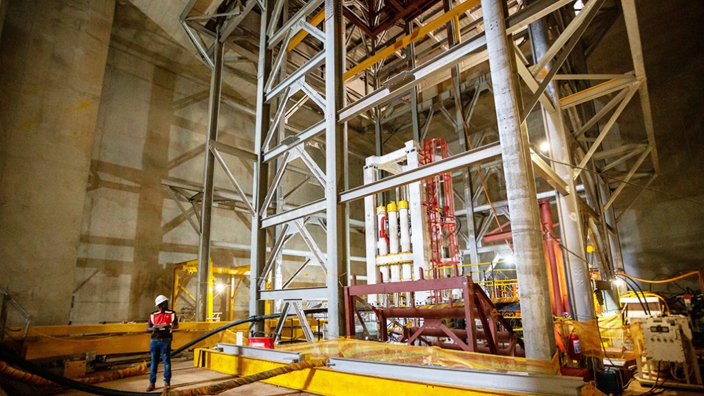 Image of an underground steel and cement structure