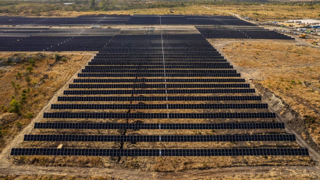 The above image depicts the 25 MW solar plant from Zimplats