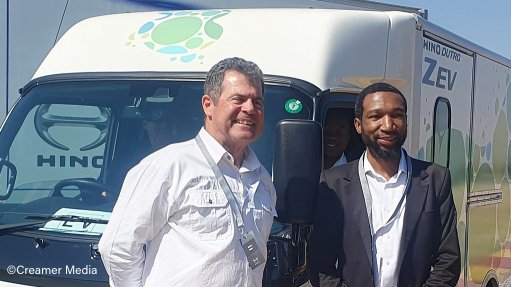Hino South Africa VP Anton Falck and Hino South Africa GM Itumeleng Segage 