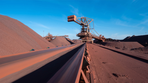 Image of iron-ore bucket wheel reclaimer