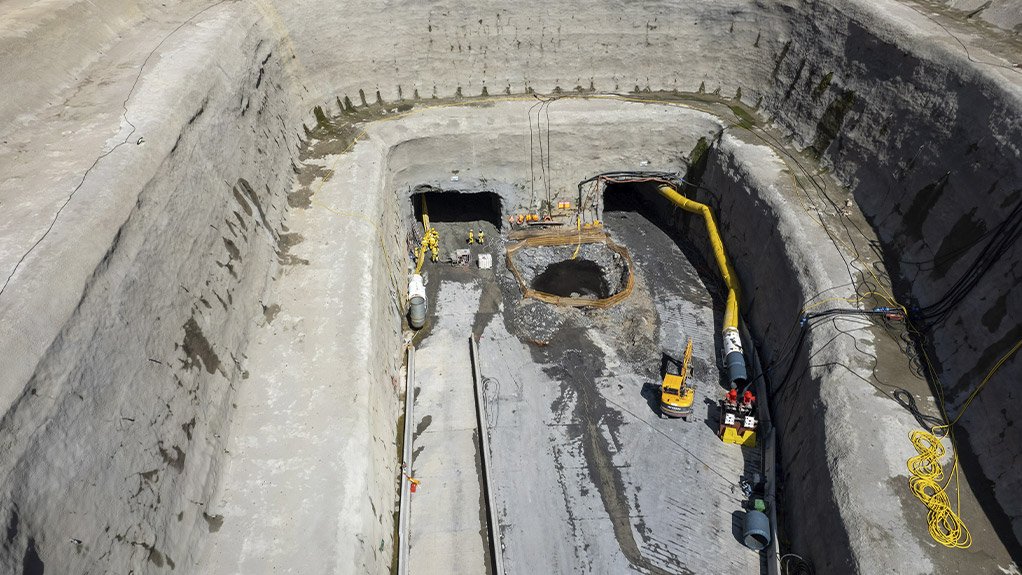 The box cut at Matla Mine is captured here, forming the critical entry point for developing new underground access to coal reserves