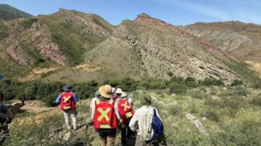 Field reconnaissance by the geology team across the newly granted Merke licence area in the south of the Chu-Sarysu basin.