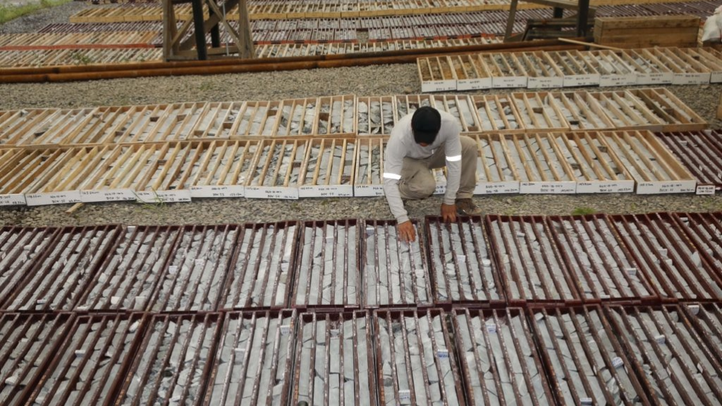 Image of drill core from the Cascabel project