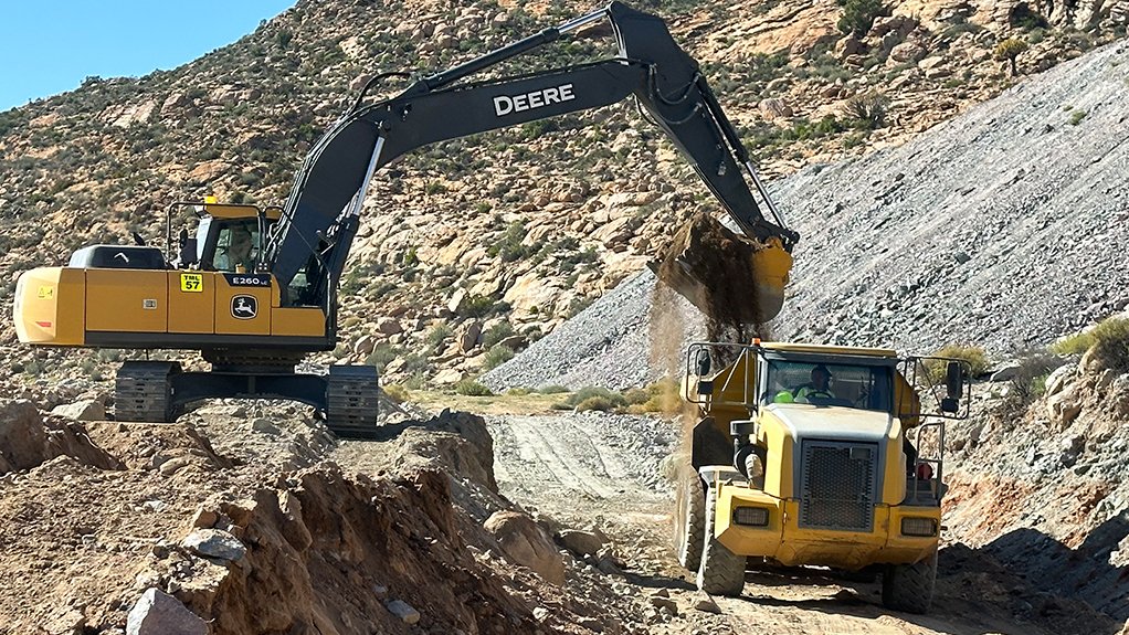 Mining activity at Copper 360's operations in the Northern Cape