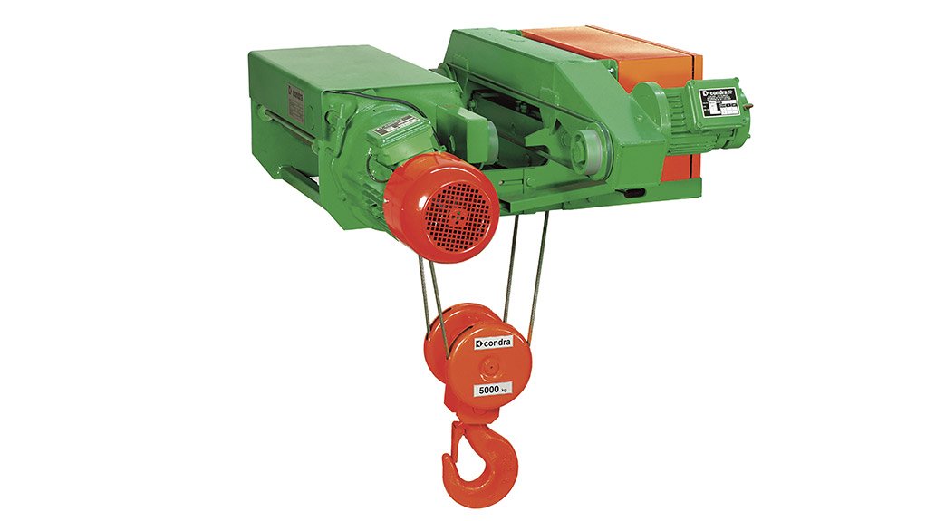 Image of a short headroom hoist from Condra’s Titan range