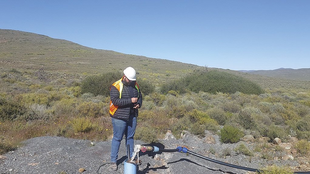 Regularly checking water levels at the Karreebosch Wind Farm facility forms part of ongoing monitoring to safeguard natural resources during construction