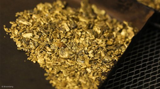 Unrefined gold mined in Ghana