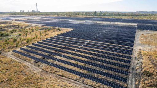 An image of solar panels at the Zimplats operation
