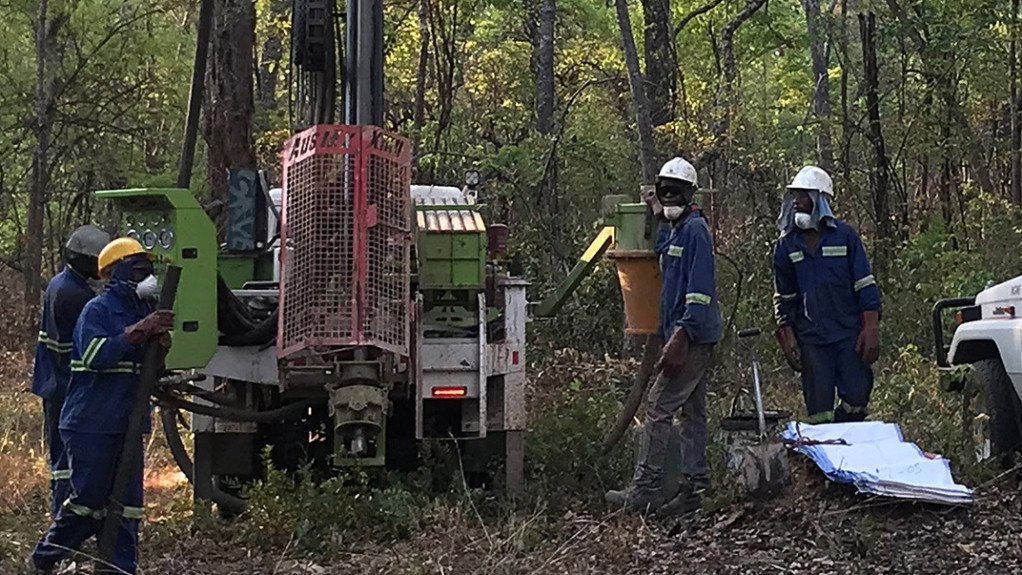 a crew of drill technicians doing core drilling in Zambia