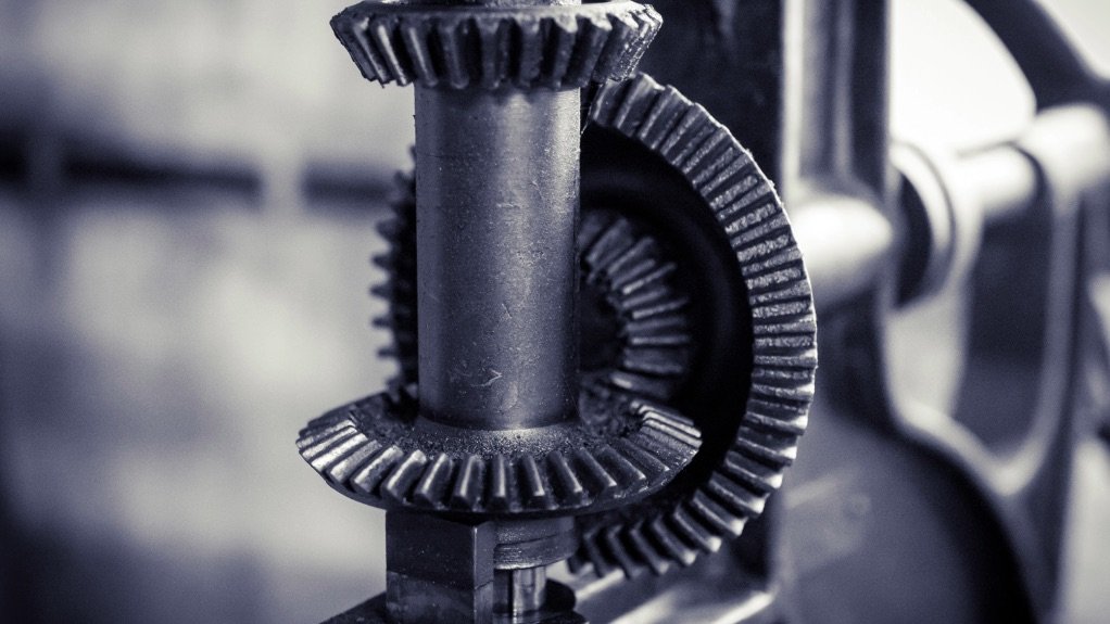 An image of well-lubricated worm gears