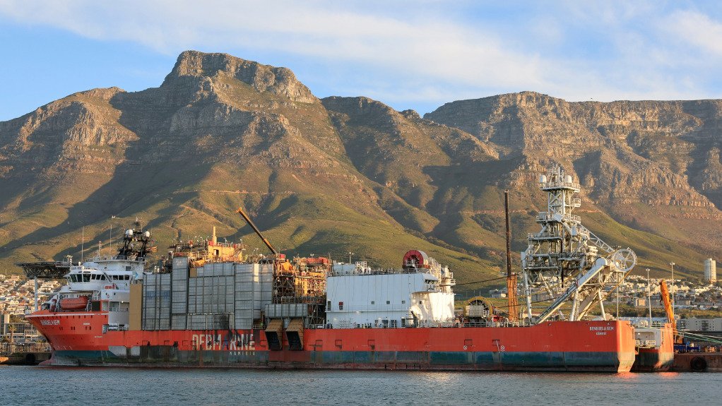 The Benguela Gem docked at the Cape Town harbour