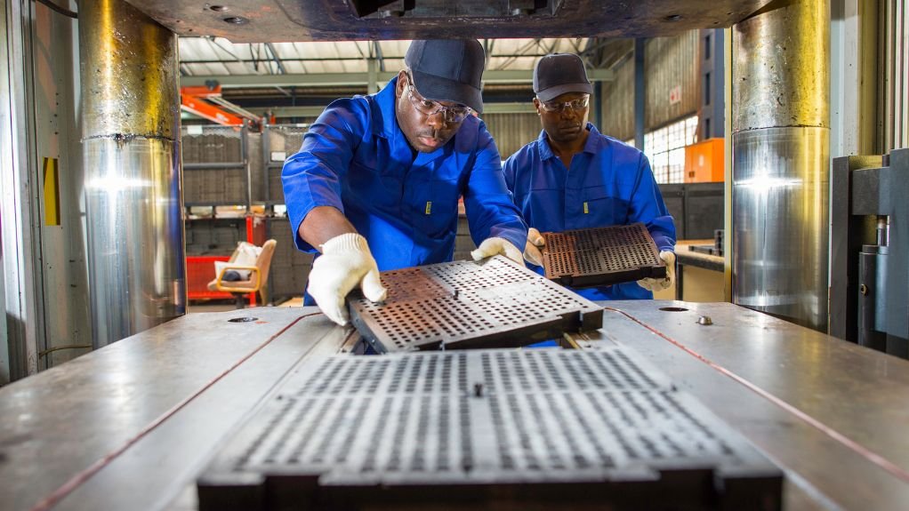 Multotec workers on site. 