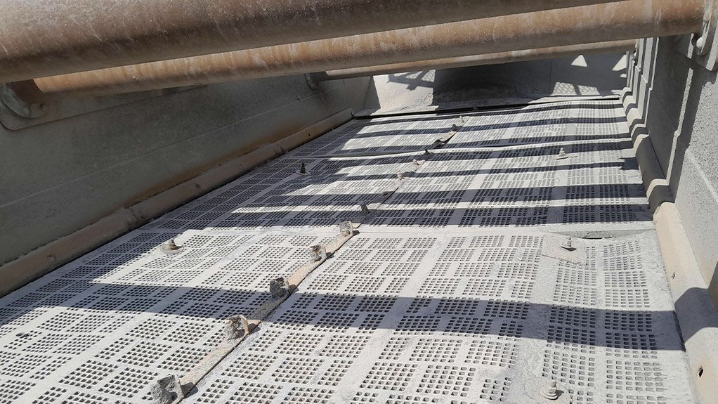 Multotec’s side-tension mats can be installed on existing vibrating screens without structural modifications
