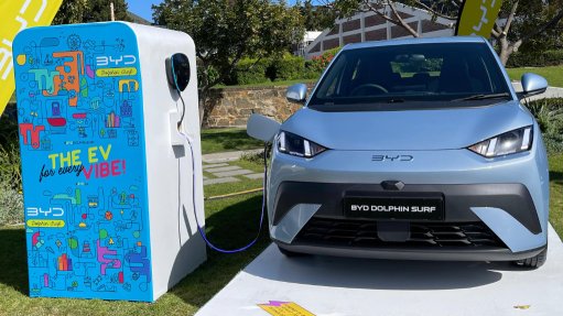 A BYD Dolphin Surf EV charging