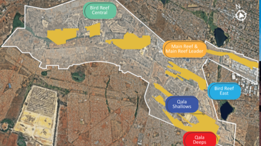 Location map of the Witwatersrand Basin Project