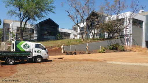 Part of the new Emeris campus under construction