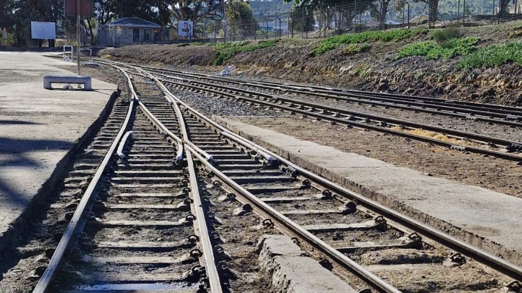 rail tracks at Caledon plant.