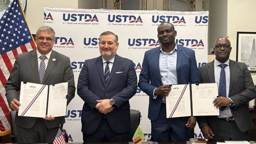 USTDA acting director Thomas R Hardy, US Senator Ted Cruz, Metalex Commodities CEO Ayo Sopitan, Terra Metals chairperson Mumena Mushinge