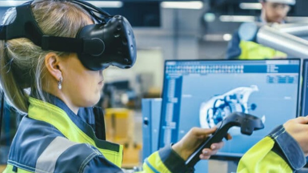 The above image depicts a worker being trained through the use of virtual reality