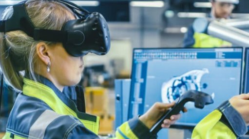 The above image depicts a worker being trained through the use of virtual reality