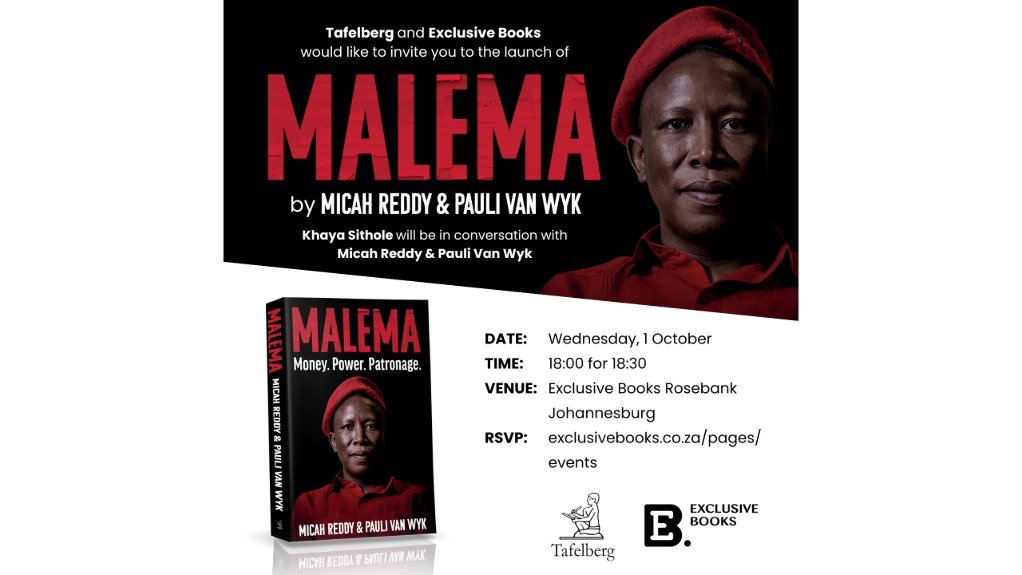 'Malema: Money. Power. Patronage.' book launch