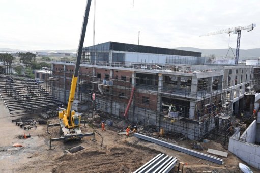 Construction of the membrane bioreactor building at Potsdam