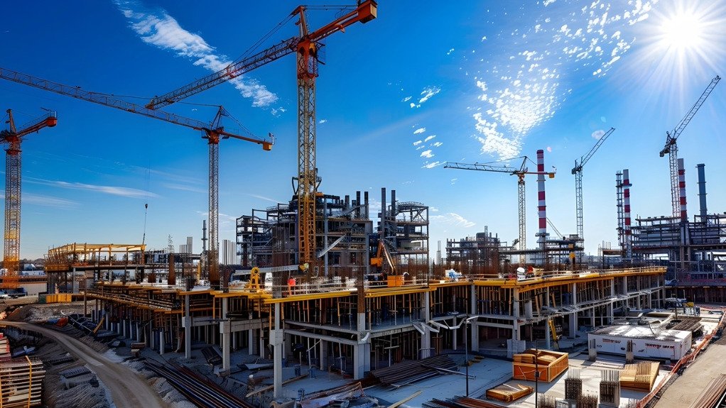 The above image depicts a manufacturing plant