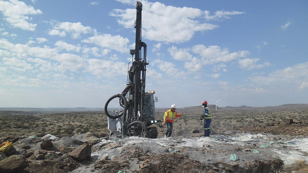 Drilling is underway on a wind turbine base at the De Aar 2 South Wind Energy Facility project, marking a key step in the foundation preparation process