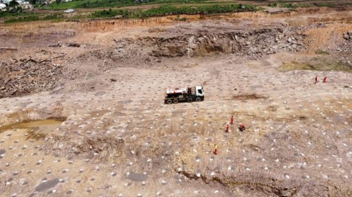An image of explosives in the ground