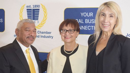 JCCI's Marcus Jacobs, Bernadette Zeiler and Caren Sutherns