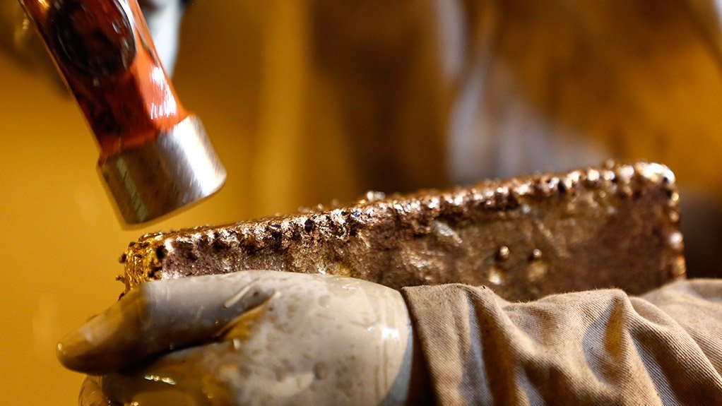 A gold bar produced in the DRC