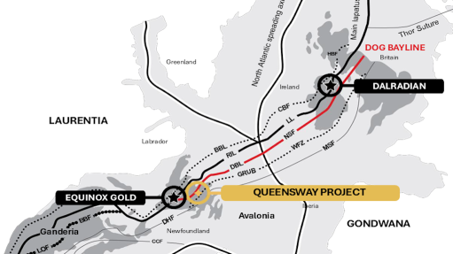LOCATION MAP OF THE QUEENSWAY GOLD PROJECT