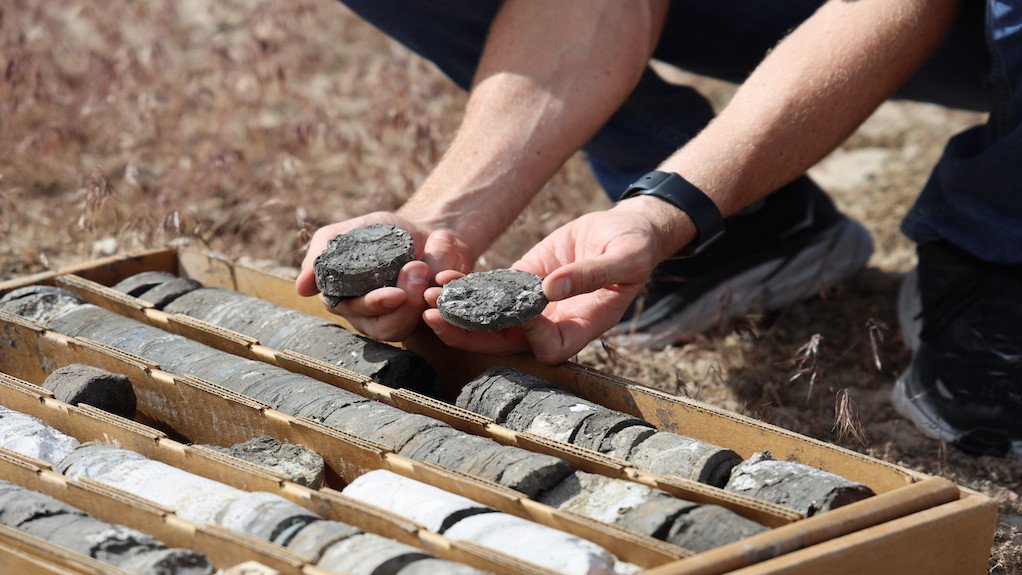 Image of drill core from the Thacker Pass project
