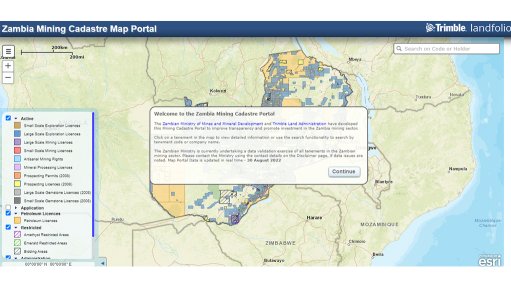 Zambia's mining cadastre system