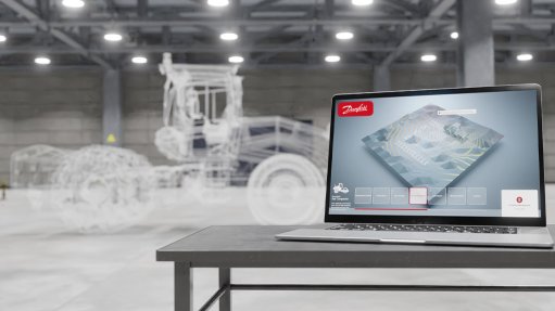 Image of a laptop in a manufacturing facility