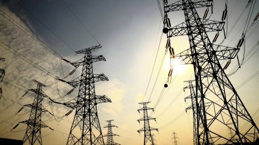 a view of power Pylons from underneath