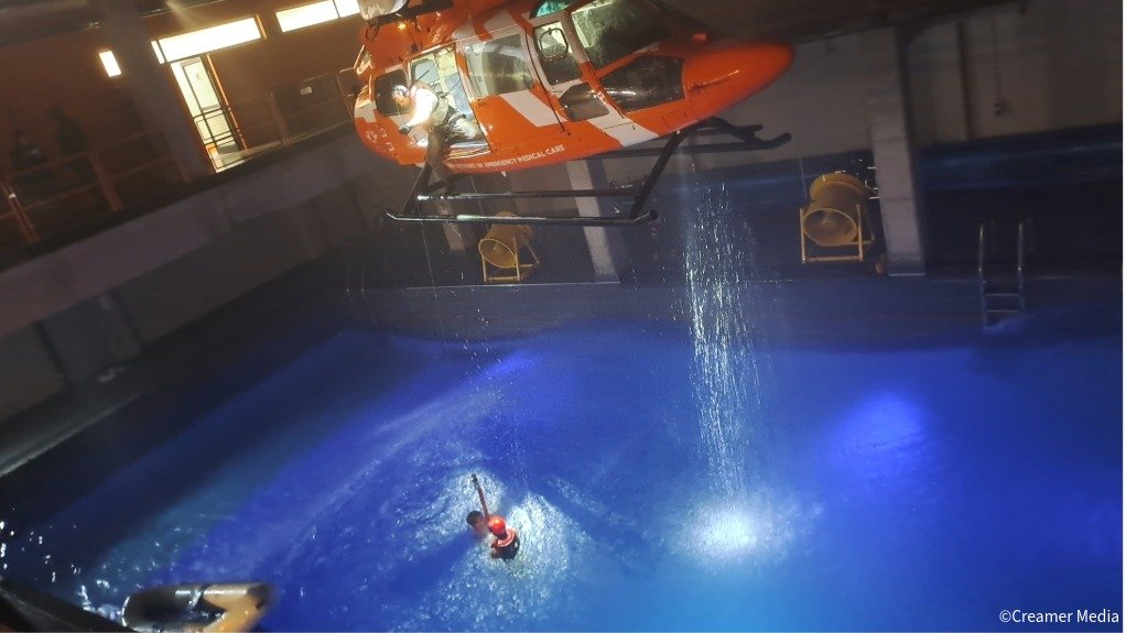 An image of the pool at UJ's rescue simulation training centre