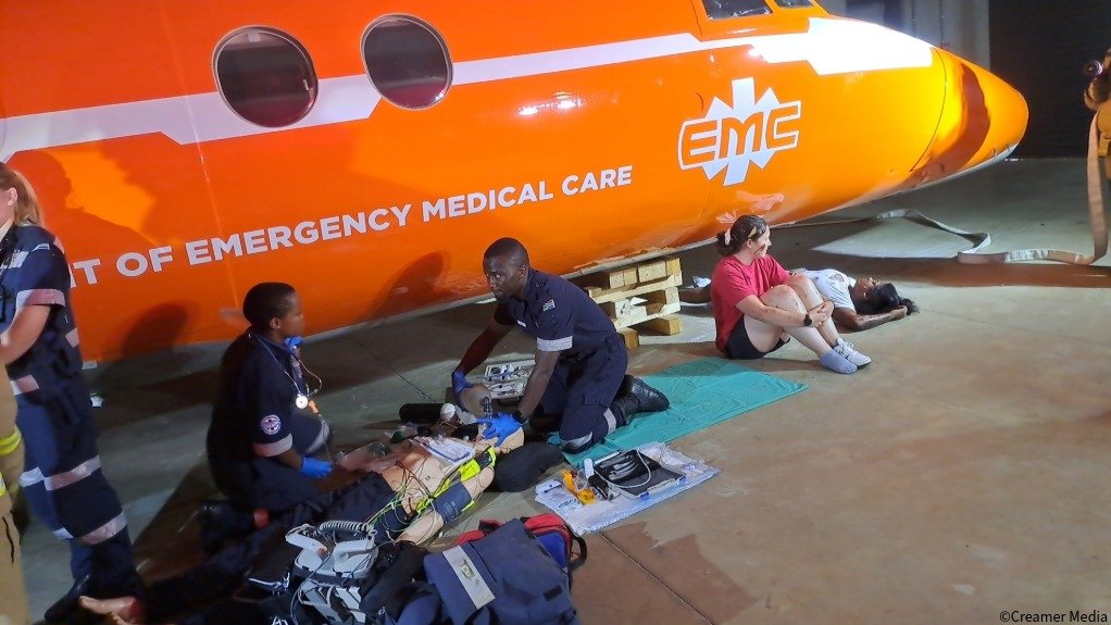 An image of the aircraft at UJ's rescue centre