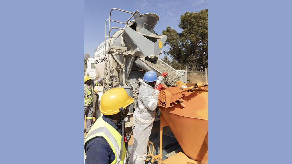The concrete mix used for the Main Reef water tower base contained just 20% ordinary Portland cement (OPC)
