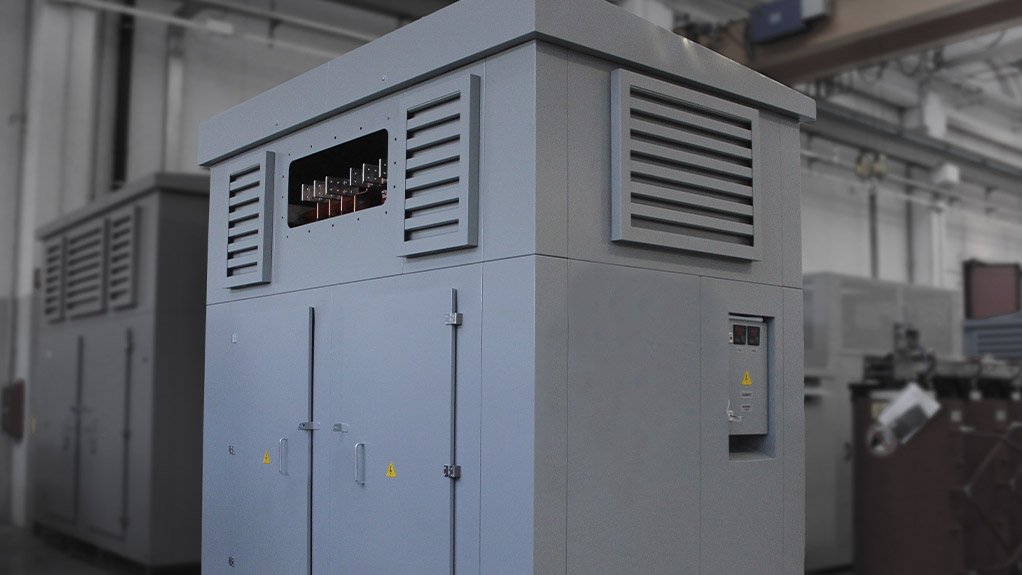 An outdoor-rated enclosure houses an air-naturally-cooled medium voltage cast resin transformer, delivering reliable performance in even the harshest operating environments
