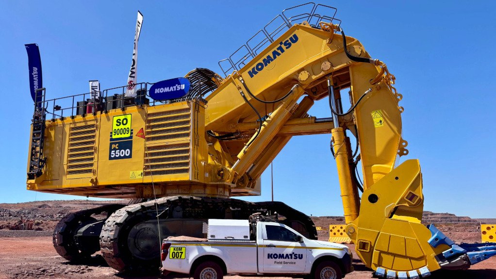 The above image depicts one of Komatsu's PC5500
