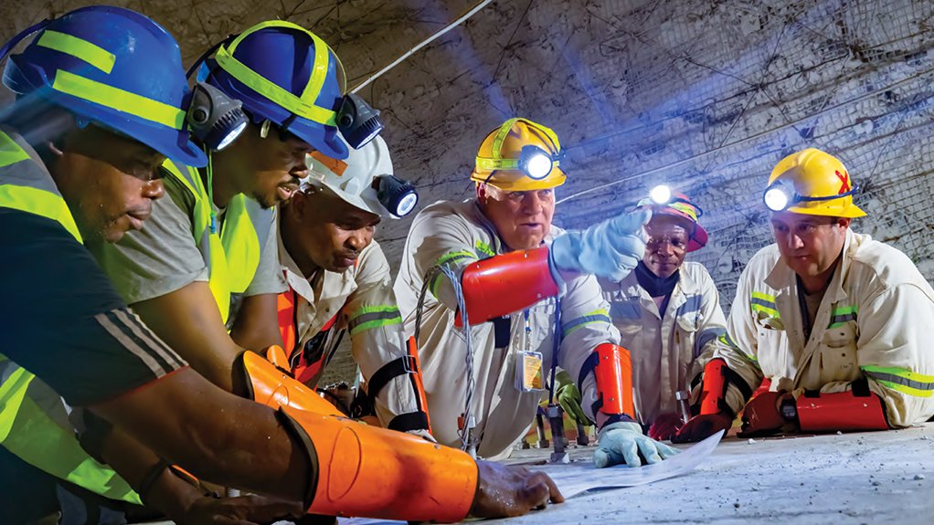 Harmony Gold’s miners at work.