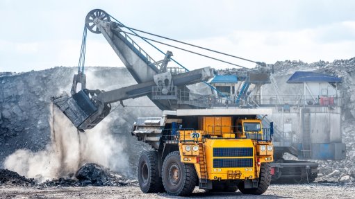 Yellow equipment on mining site