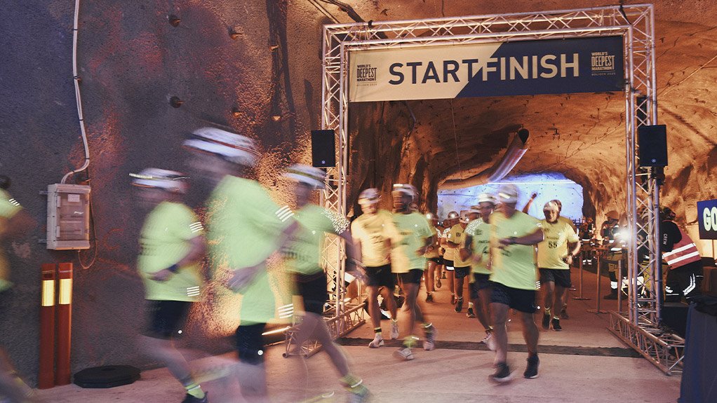 DIGGING DEEP: A total of 57 runners from 18 countries, including South Africa, completed the world’s deepest marathon last month. Held 1 120 m below sea level in Boliden’s Garpenberg zinc mine in Sweden, runners had to endure high humidity, temperatures of up to 30°C, gravel floors and almost complete darkness. To reach the full marathon distance, participants completed 11 laps of a 3.84 km underground tunnel.